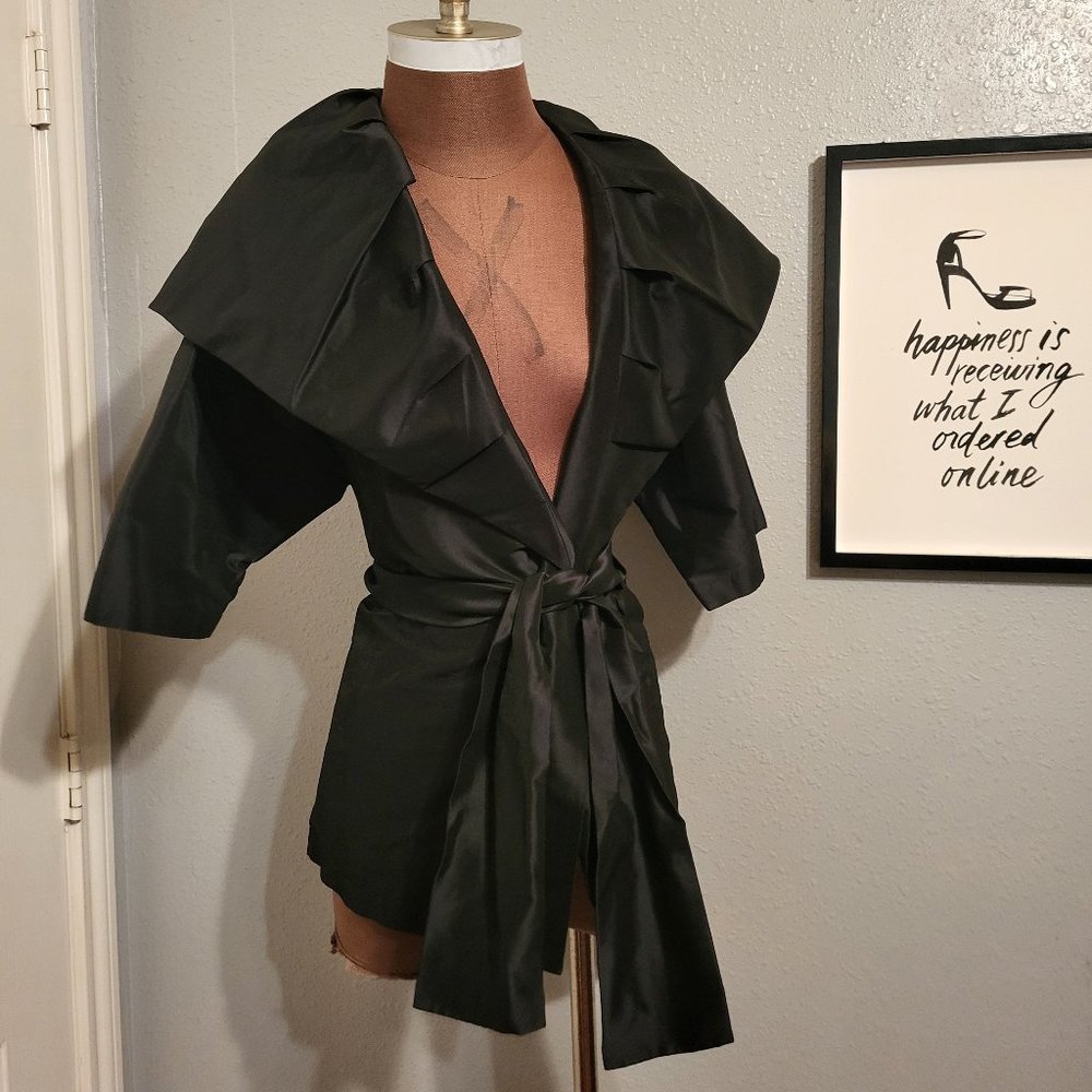 St. John Evening Dramatic Collar Belted Jacket - image 5